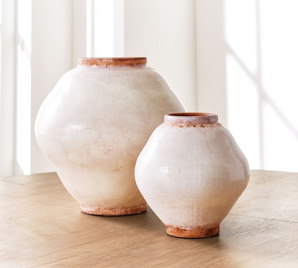 Handcrafted Glazed Terracotta Vases Pottery Barn Australia